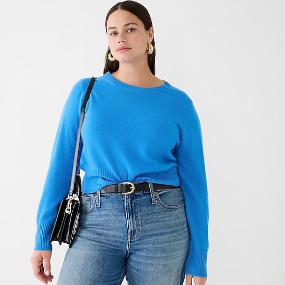 J. Crew | Sweaters | J Crew Cropped Cashmere Crewneck Sweater Item Bg654 |  Poshmark